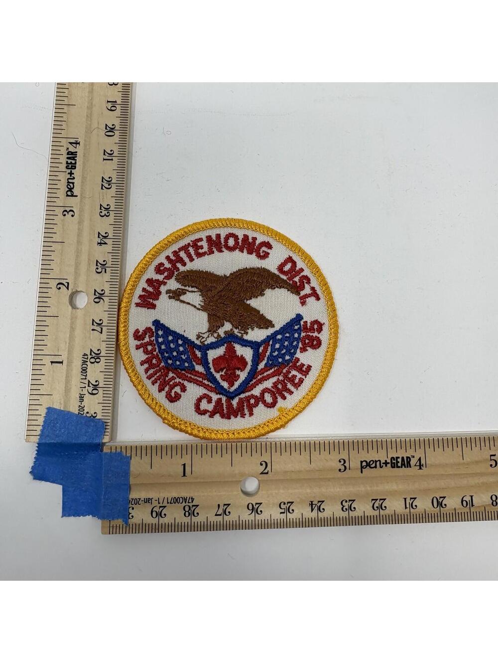 Washtenong Dist. B.S.A. Spring Camporee 1985 Boy Scouts Patch Michigan